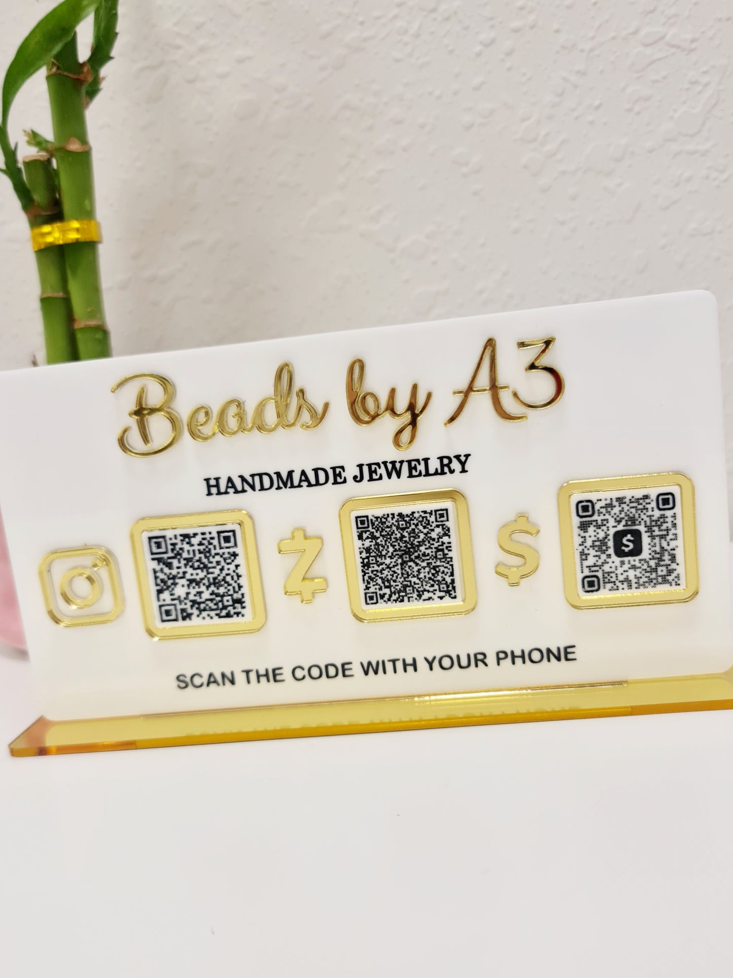 QR SIGN 8"× 5"