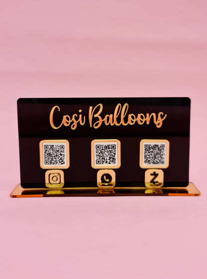 QR SIGN 8"× 5"
